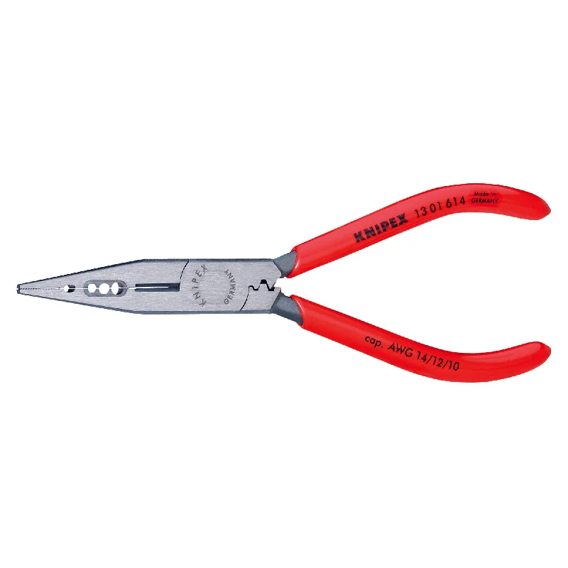 Small head pliers for accessing tight spaces-Knipex 13 01 614 SBA 6 1/4" 4-in-1 Electricians' Pliers 10-14 AWG