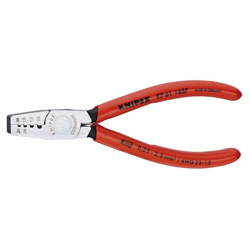 Compact needle nose pliers for small spaces-KNIPEX 97 61 145 F Crimping Pliers For Cable Links