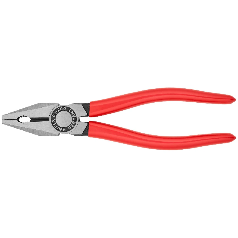 Pliers with non-slip grip for safety-Knipex 03 01 200 8" Combination Pliers