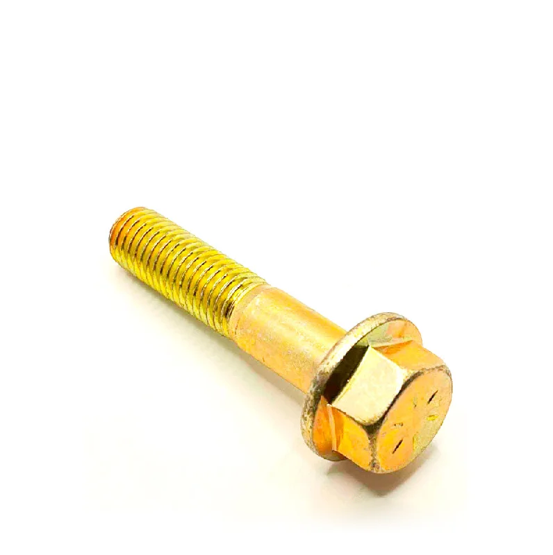 Bolts with anti-loosening technology for high-vibration environments-5/8-11 X 3in UNC Grade 8 Flange Bolt Yellow Zinc