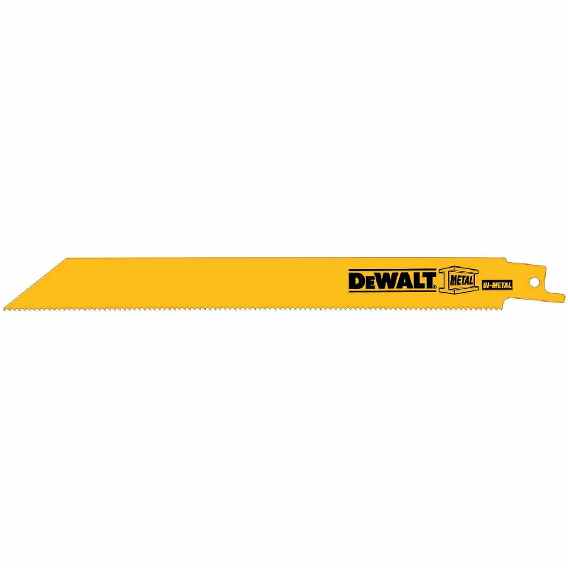 Saw blades for precision metalwork-DeWalt DW4809B 8" 14 TPI Straight Back Bi-Metal Reciprocating Saw Blade, Metal Cutting