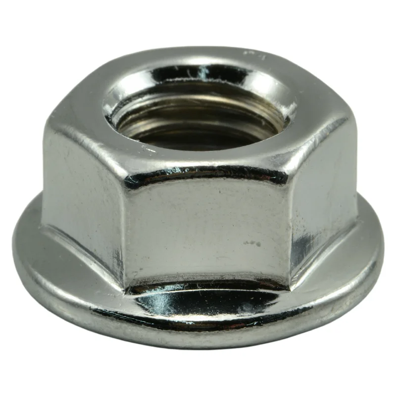 Square nuts for precise installations-12mm-1.75 Chrome Plated Steel Coarse Thread Flange Nuts