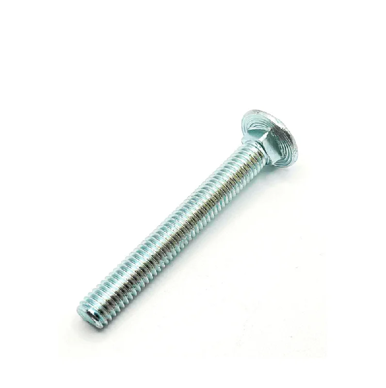 Bolts for securing metal plates and panels-3/8-16 X 3in UNC Grade 2 Full Thread Carriage Bolt Clear Zinc