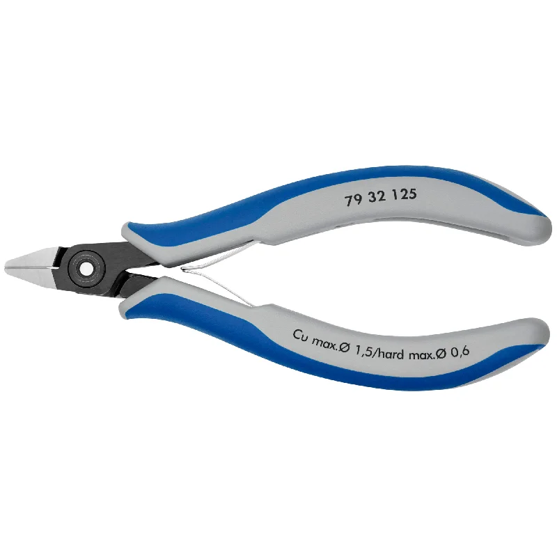 Pliers for cutting nails, wire, and fasteners-Knipex 79 32 125 5" Electronics Diagonal Cutters