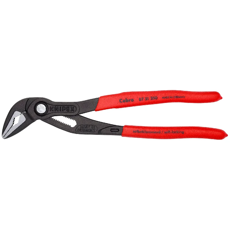 Professional-grade pliers for construction work-Knipex 87 51 250 SBA 10" Cobra® Extra-Slim (ES) Water Pump Pliers