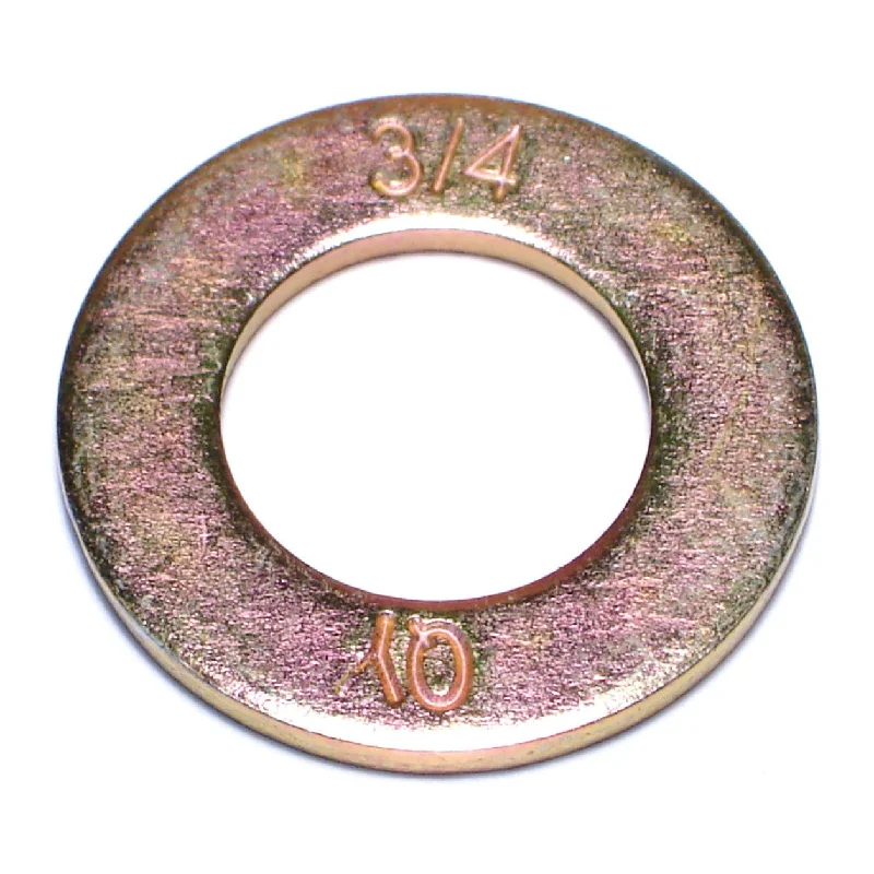 Washers for preventing loosening in bolts-3/4" x 13/16" x 7/16" Zinc Plated Grade 8 Steel SAE Flat Washers