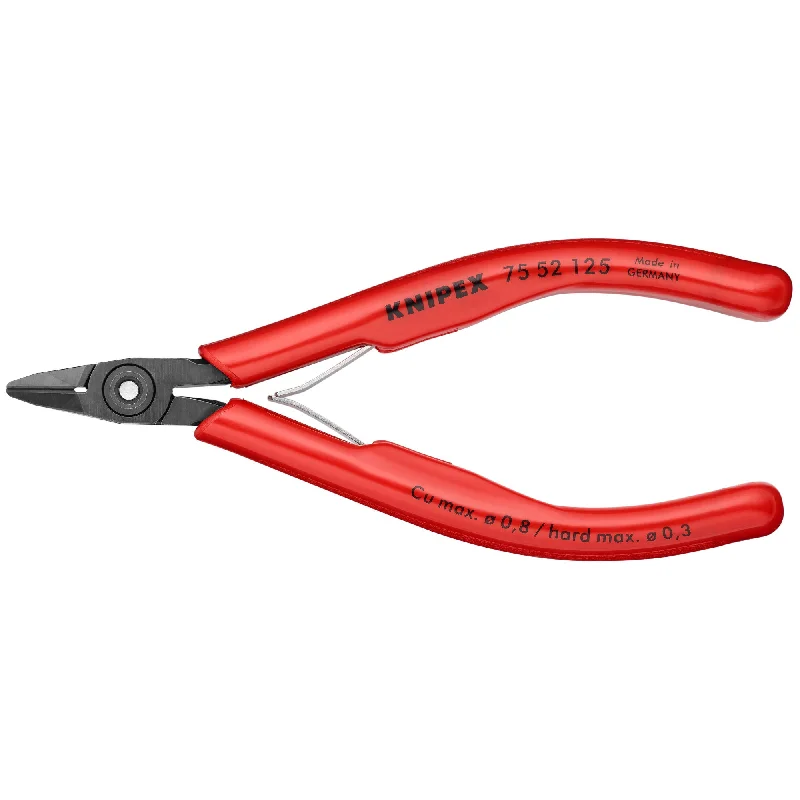 Mini pliers for jewelry making and crafts-Knipex 75 52 125 5" Electronics Diagonal Cutters