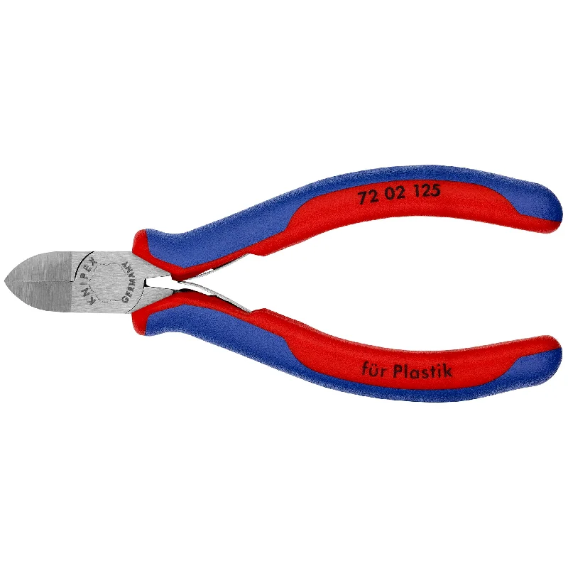 Precision cutting pliers for fine wires and cables-Knipex 72 02 125 5" Diagonal Pliers for Flush Cutting Plastics