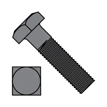 Bolts for marine and coastal environments-JFAST 3132BMQ - 5/16-18X2  Square Machine Bolt Plain, Case Quantity: 
500