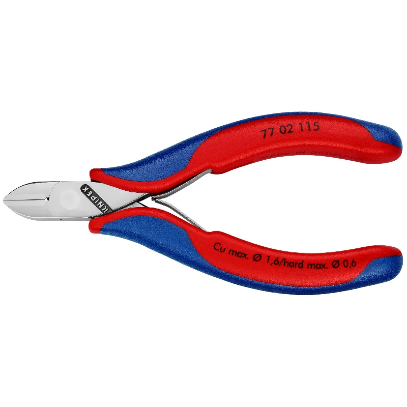 Compact pliers for tight spaces-Knipex 77 02 115 4 1/2" Electronics Diagonal Cutters