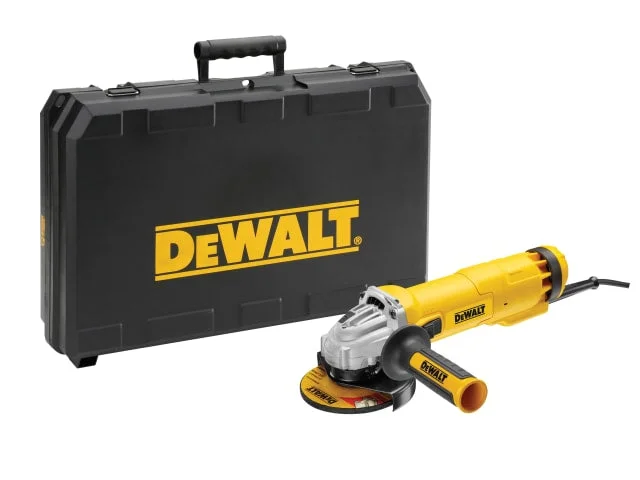 Cordless angle grinders for outdoor use and fieldwork-DEWALT DWE4206K Mini Grinder 115mm & Kitbox 1010W 240V