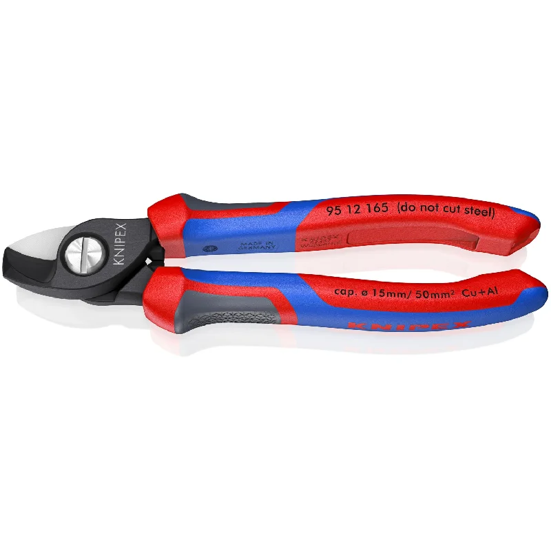 Pliers with cutting jaws for wire and cable work-Knipex 95 12 165 KnipeXtend 6 1/2" Cable Shears