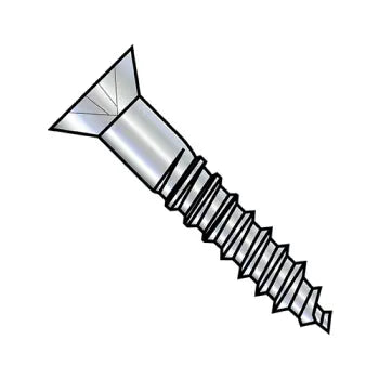 Screws for securing metal plates and panels-2-26 x 3/8 Phillips Flat Full Body 2/3 Thread Wood Screw Zinc Plated