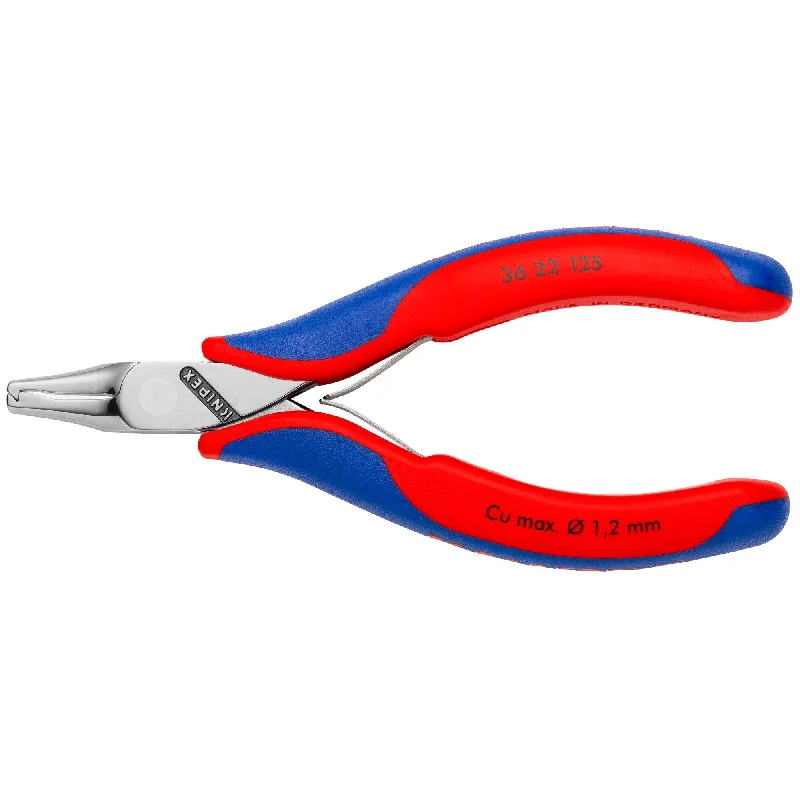 Pliers with curved jaws for specialized gripping-Knipex 36 22 125 5" Electronics Mounting Pliers