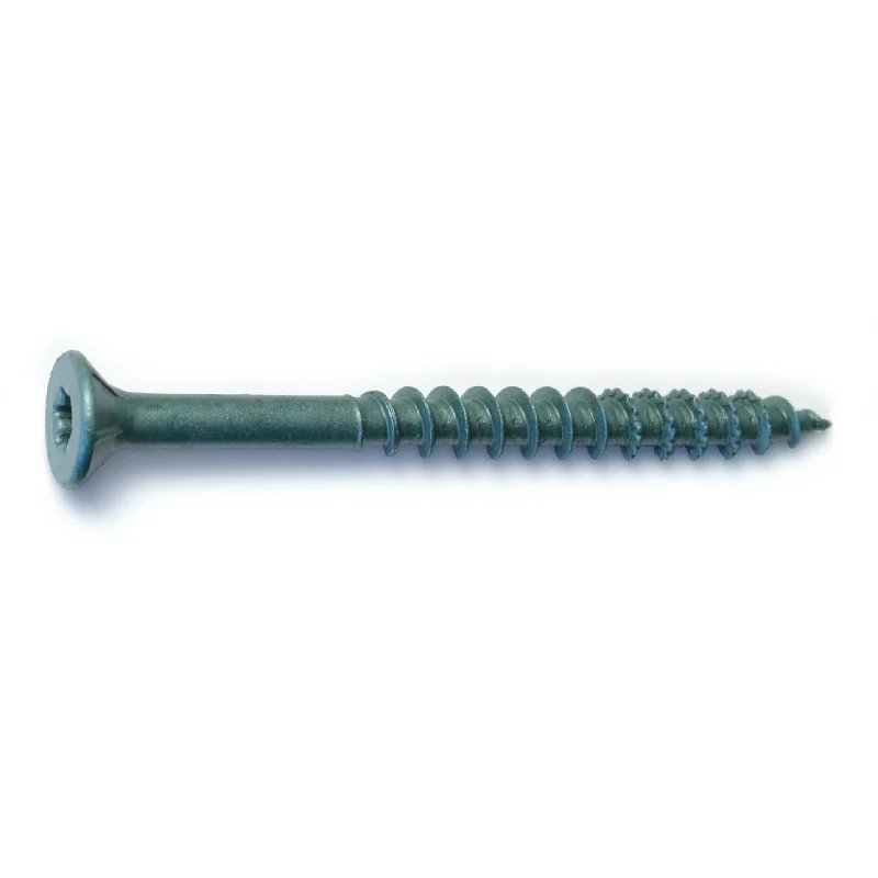 Screws with torque-sensitive heads for accurate tightening-#12 x 2-1/2" Green XL1500 Coated Steel Bugle Head Star Drive Exterior Wood Screws