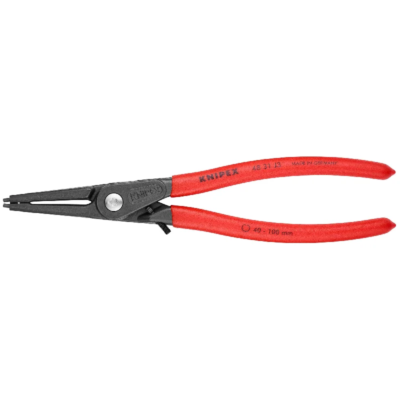 Ergonomic pliers for comfortable use-Knipex 48 31 J3 9" Internal Precision Snap Ring Pliers-Limiter