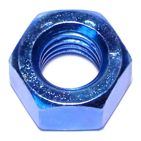 Flanged nuts for increased bearing area-7/16"-14 Zinc Grade 8 Blue Rinsed Hex Nuts (186 pcs.)