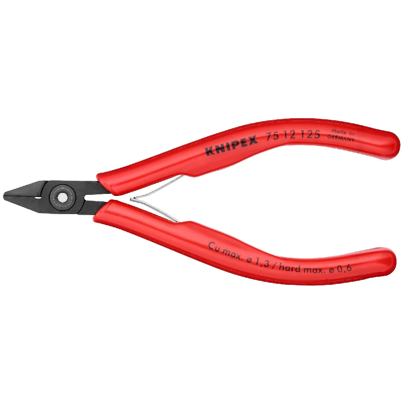 Pliers with built-in wire stripping capabilities-Knipex 75 12 125 5" Electronics Diagonal Cutters