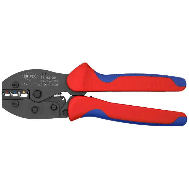 Strong jaw pliers for gripping and holding materials-Knipex 97 52 36 8 1/2" Crimping Pliers For Insulated Terminals, Plug Connectors and Butt Connectors