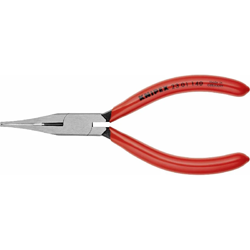 Multi-tool pliers with integrated saw blade for versatility-KNIPEX 23 01 140 Flat Nose Pliers with Cutter, 5.5 Inch