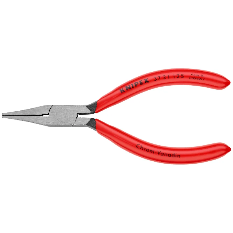 Industrial-grade pliers for factory and warehouse use-Knipex 37 21 125 5" Electronics Gripping Pliers-Flat Pointed Tips