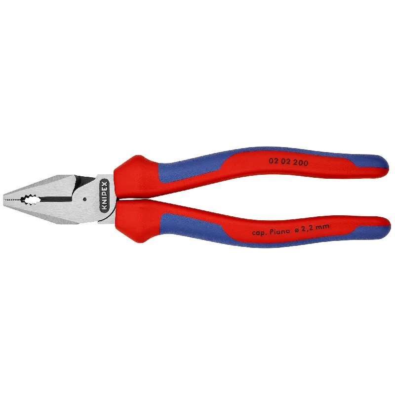 Pliers with built-in wire stripping capabilities-Knipex 02 02 200 SBA 8" High Leverage Combination Pliers