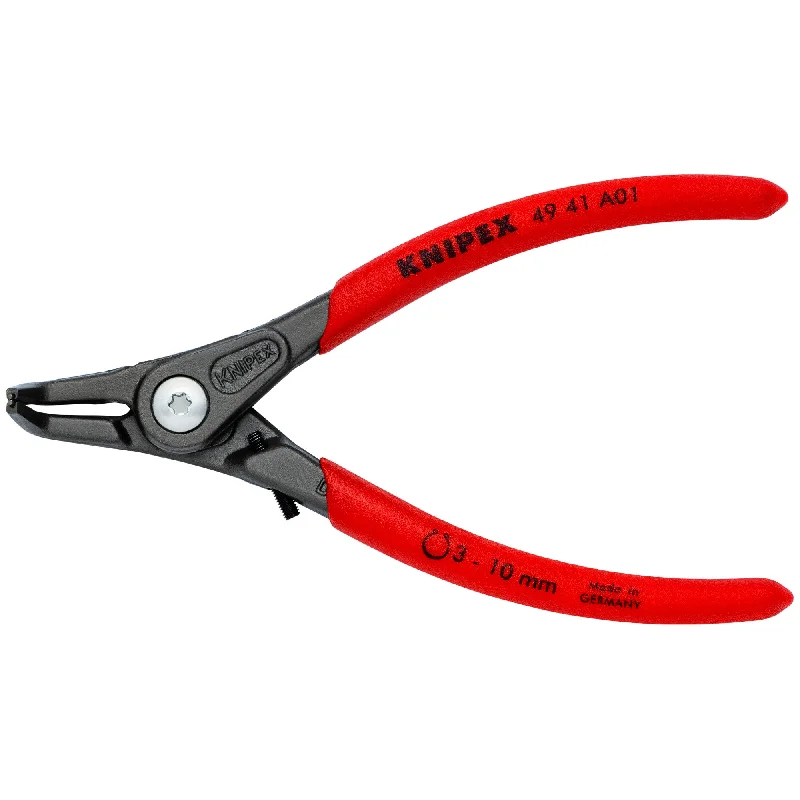 Specialized pliers for electrical and automotive repairs-Knipex 49 41 A01 5 1/4" External 90° Angled Precision Snap Ring Pliers-Limiter