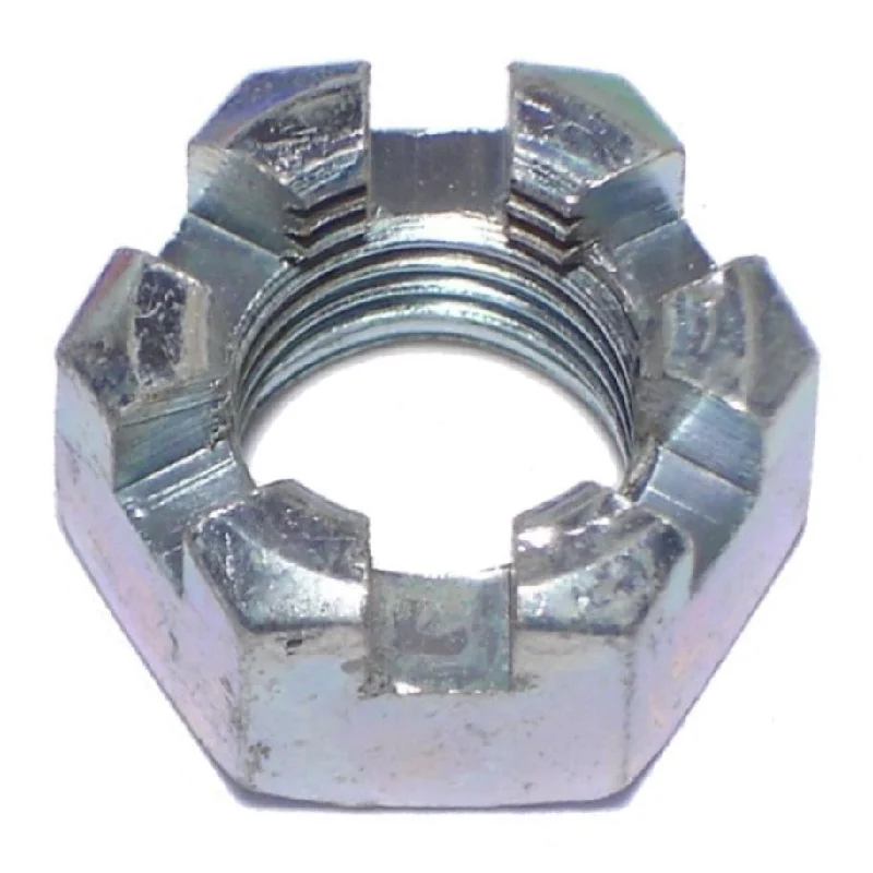 Low-profile nuts for compact spaces-1/2"-20 Zinc Plated Steel Fine Thread Castle Hex Nuts