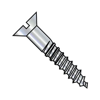 Screws for securing wood panels and planks-2-26 x 1/2 Slotted Flat Full Body Wood Screw Zinc Plated