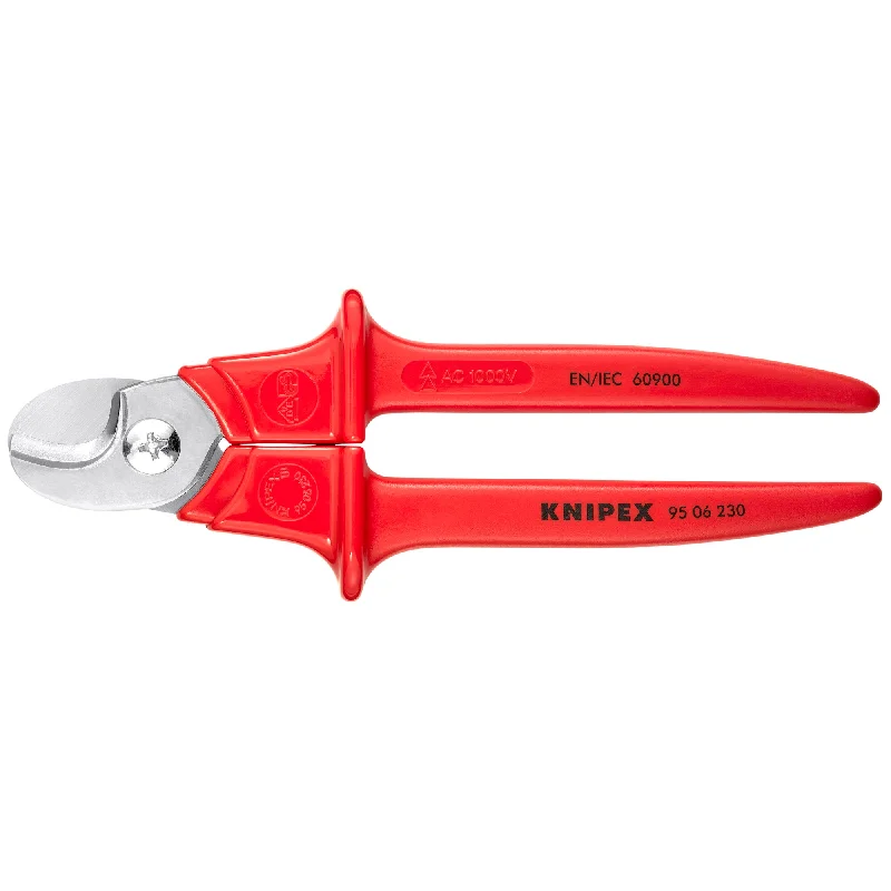 Utility pliers with wide jaw for diverse tasks-Knipex 95 06 230 9" Cable Shears-1000V Insulated