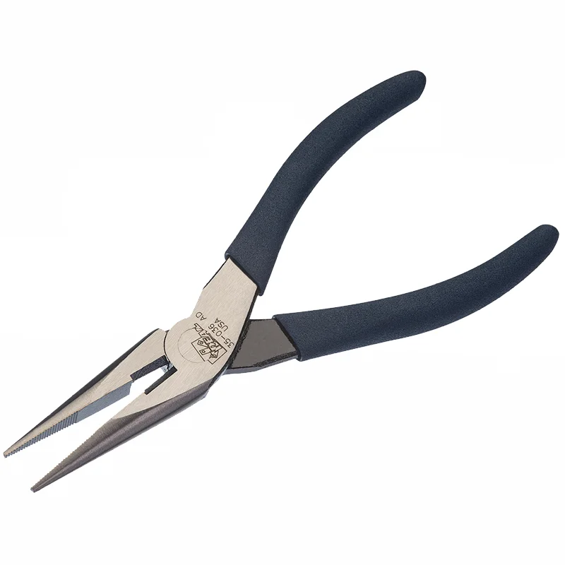 Pliers for cutting nails, wire, and fasteners-Ideal 35-036 6" Long-Nose Pliers w/ Cutter - Dipped Grip