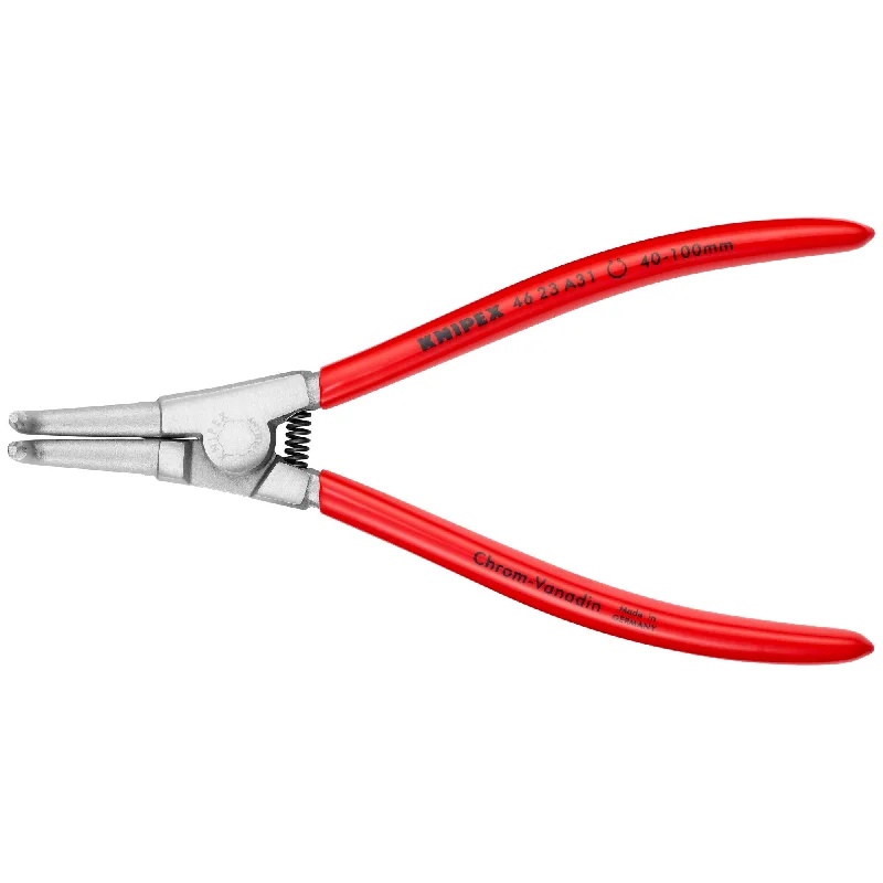 Insulated pliers for electrical work-Knipex 46 23 A31 8" External 90° Angled Snap Ring Pliers-Forged Tips