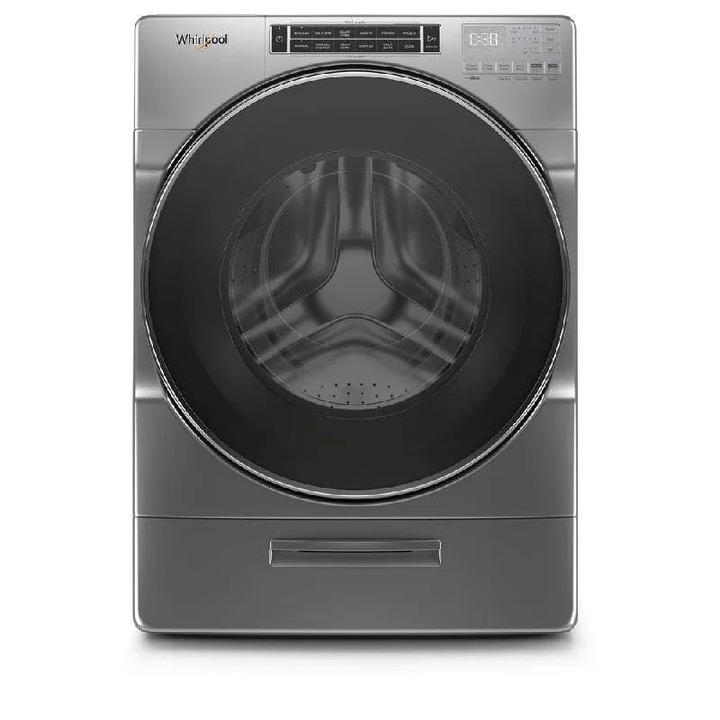 Vibration-resistant washers for secure fastening-Whirlpool Chrome Shadow Front Load Washer (5.8 cu.ft.) - WFW8620HC