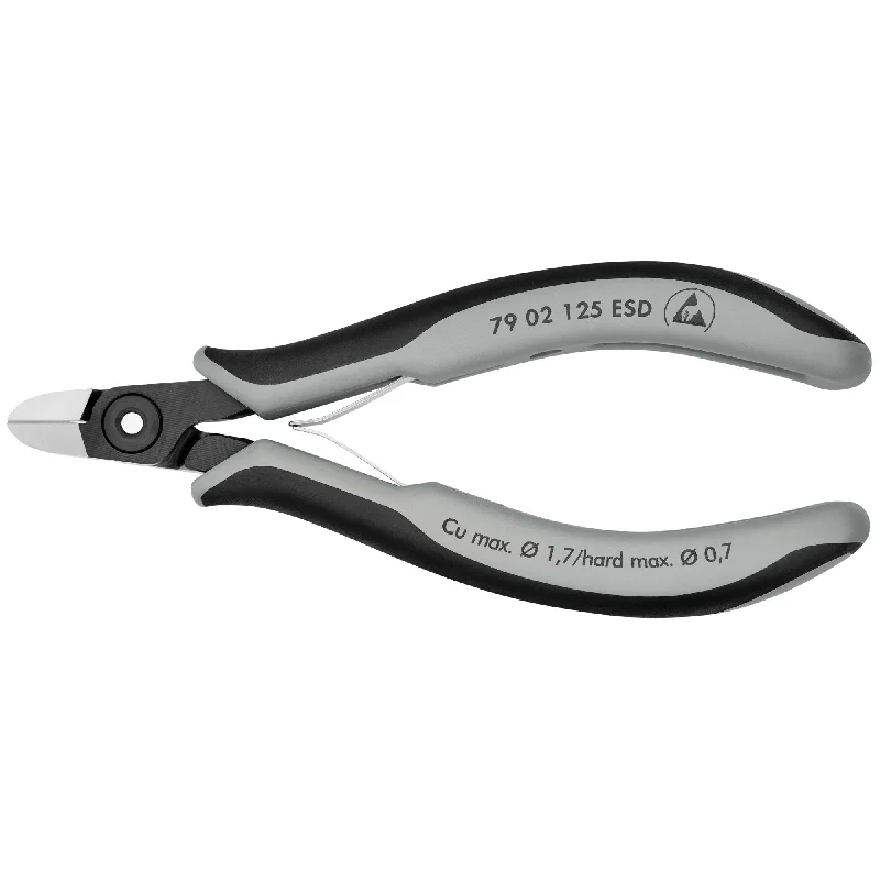 Pliers for hobbyists and DIY enthusiasts-Knipex 79 02 125 ESD 5" Electronics Diagonal Cutters-ESD Handles