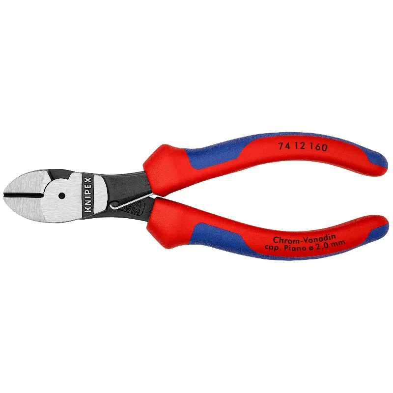 Pliers for cutting thick wire and cables-Knipex 74 12 160 6 1/4" High Leverage Diagonal Cutters-Spring