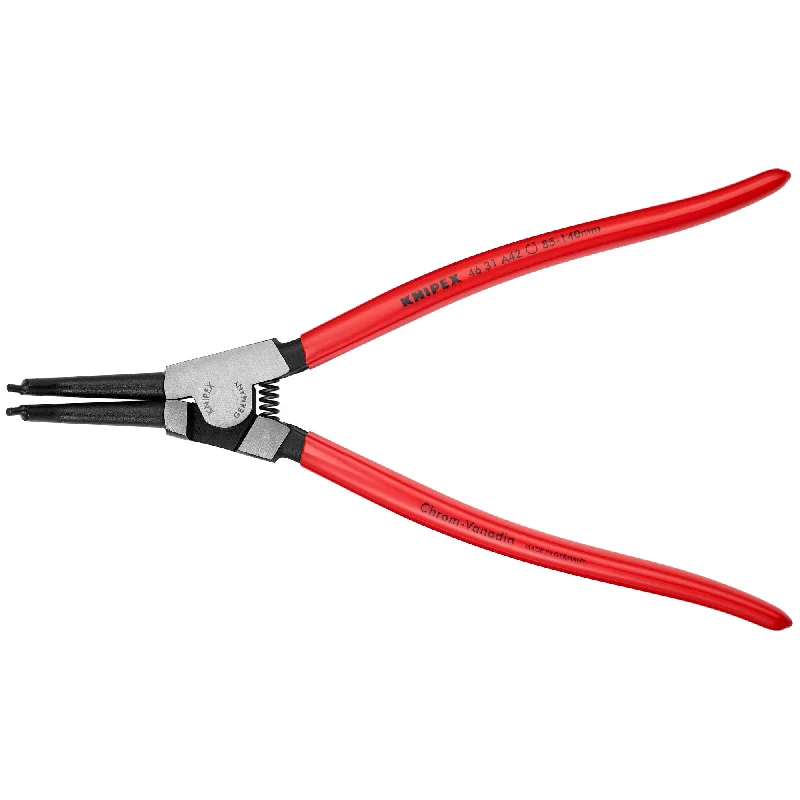 Pliers with cutting jaws for wire and cable work-Knipex 46 31 A42 12 1/4" External 45° Angled Snap Ring Pliers-Forged Tips