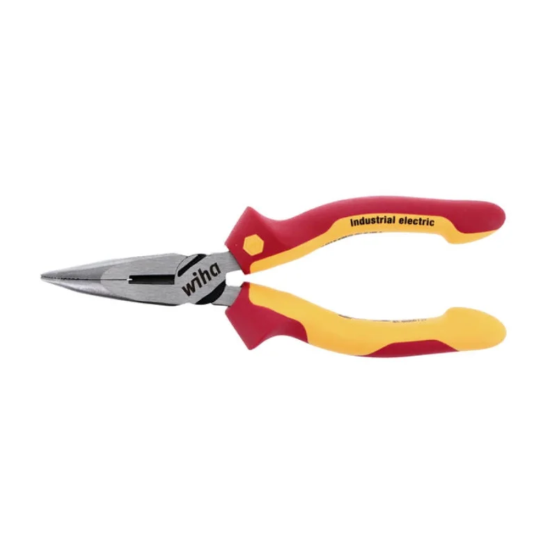 Multi-tool pliers with integrated saw blade for versatility-Wiha Tools 32928 Insulated Bent Nose Pliers, 6.3"