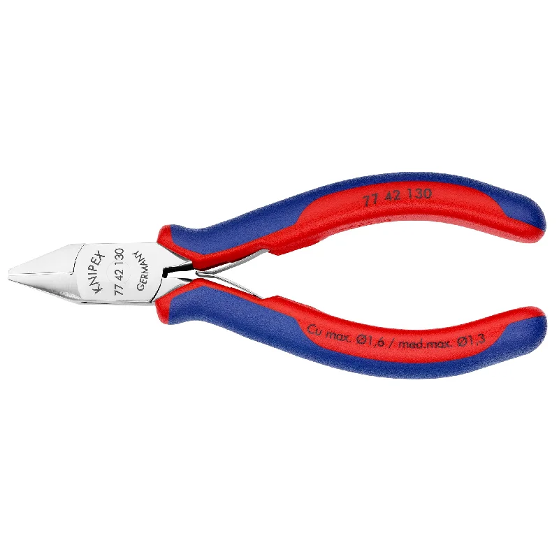 Heavy-duty pipe pliers for plumbing projects-Knipex 77 42 130 5 1/4" Electronics Diagonal Cutters