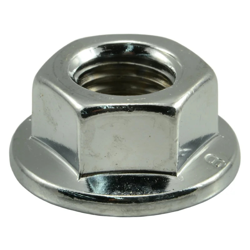 Large nuts for heavy-duty machinery-12mm-1.5 Chrome Plated Steel Fine Thread Flange Nuts