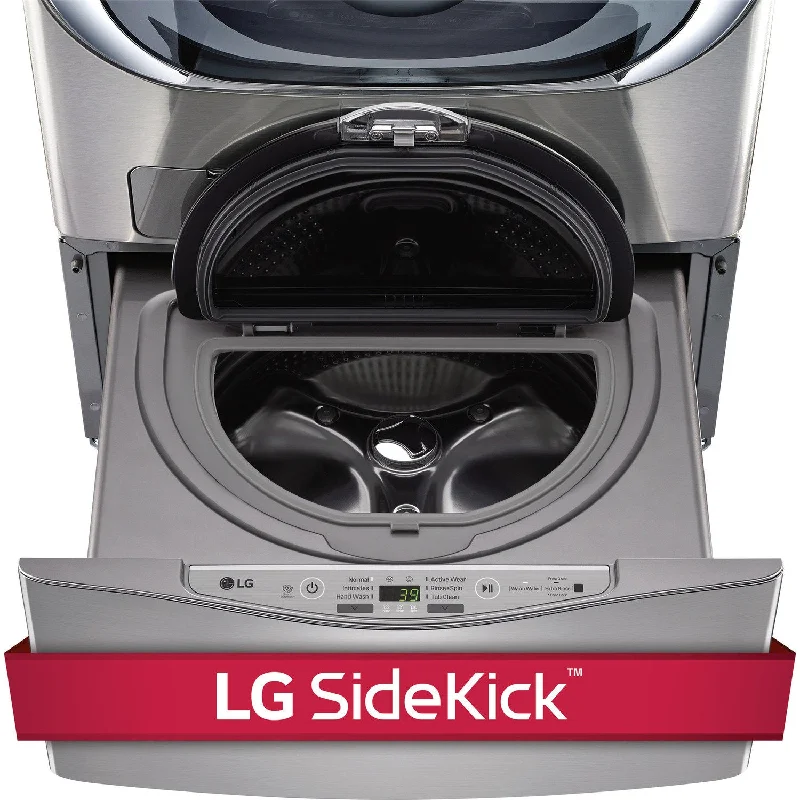 Washers for outdoor electrical installations-LG Appliances Graphite Steel Sidekick™ Pedestal Washer (1.1 Cu. Ft.) - WD200CV