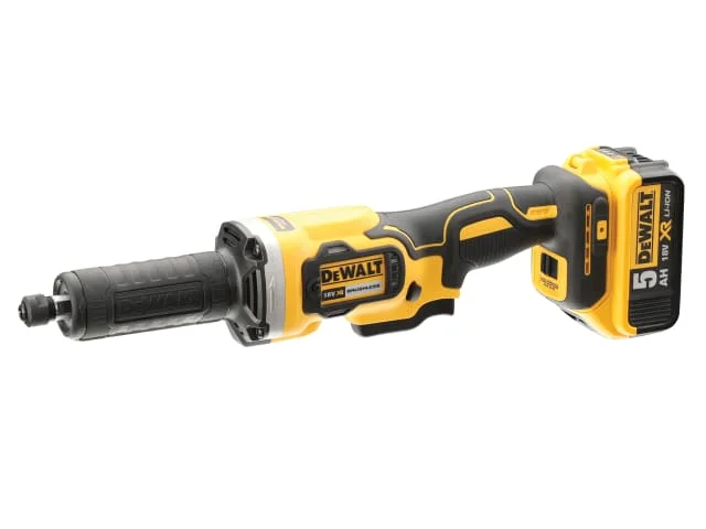 Heavy-duty angle grinders for grinding cement and concrete floors-DEWALT DCG426P2 DCG426 XR Brushless Die Grinder 18V 2 x 5.0Ah Li-ion