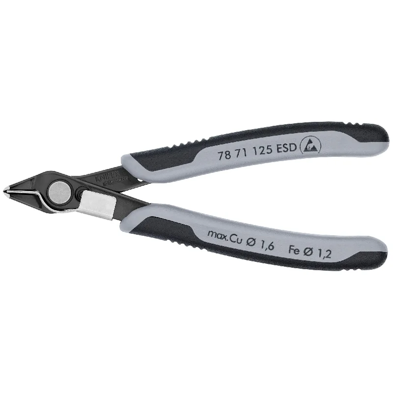 Pliers for cutting copper and aluminum wire-Knipex 78 71 125 ESD 5" Electronics Super Knips®-ESD Handles