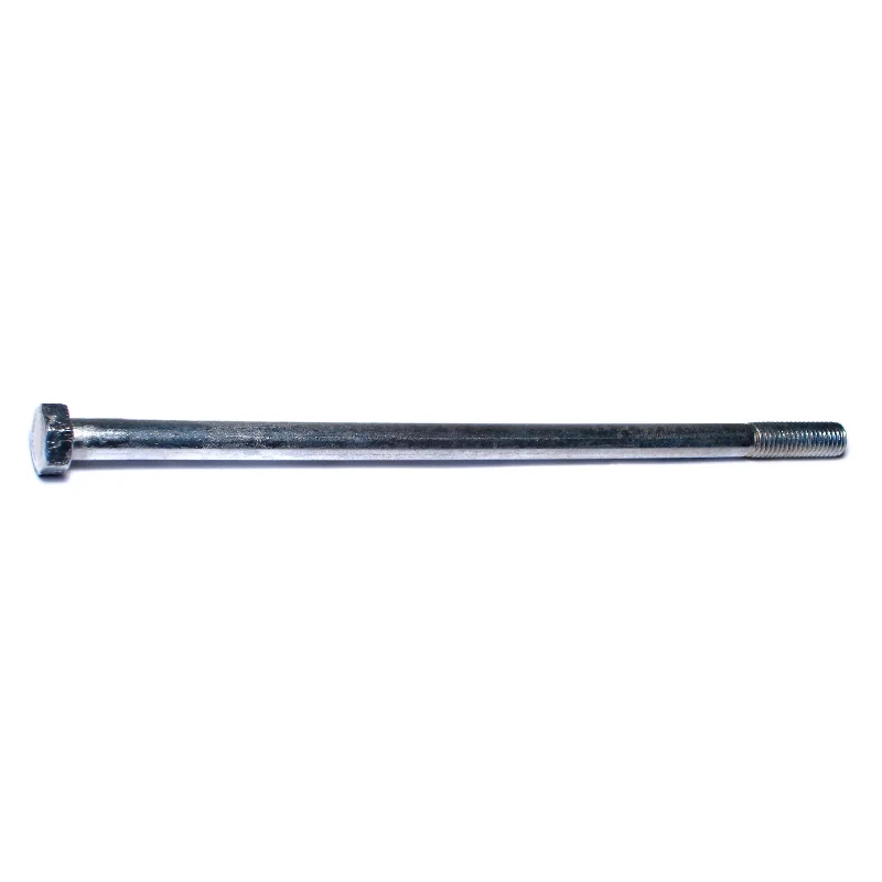 Bolts with long threads for deeper penetration-1/2"-13 x 11" Zinc Plated Grade 2 / A307 Steel Coarse Thread Hex Bolts