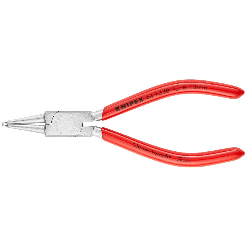 Pliers with spring-loaded action for ease of use-Knipex 44 13 J0 5 1/2" Internal Snap Ring Pliers-Forged Tips