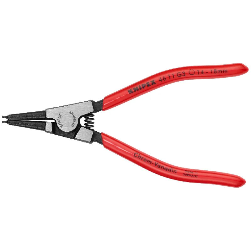 Pliers with cutting and gripping functions for convenience-Knipex 46 11 G3 5 1/2" Circlip Pliers for Grip Rings