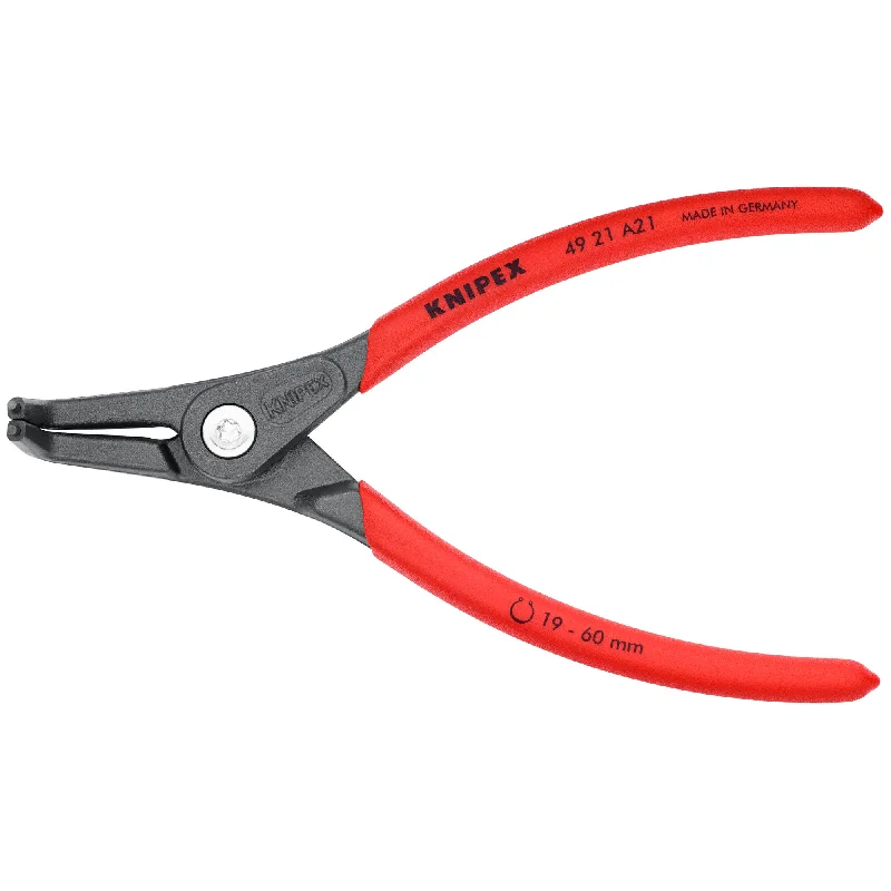 Heavy-duty pipe pliers for plumbing projects-Knipex 49 21 A21 SBA 6 1/2" External 90° Angled Precision Snap Ring Pliers