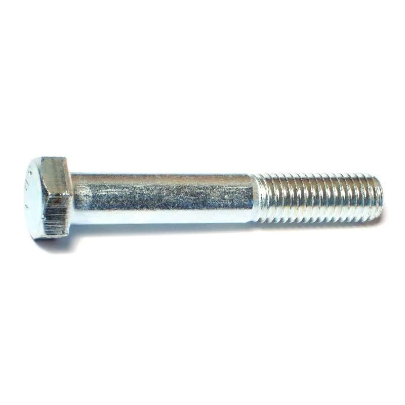 Bolts for attaching plumbing pipes to structures-1/2"-13 x 3-1/4" Zinc Plated Grade 2 / A307 Steel Coarse Thread Hex Bolts