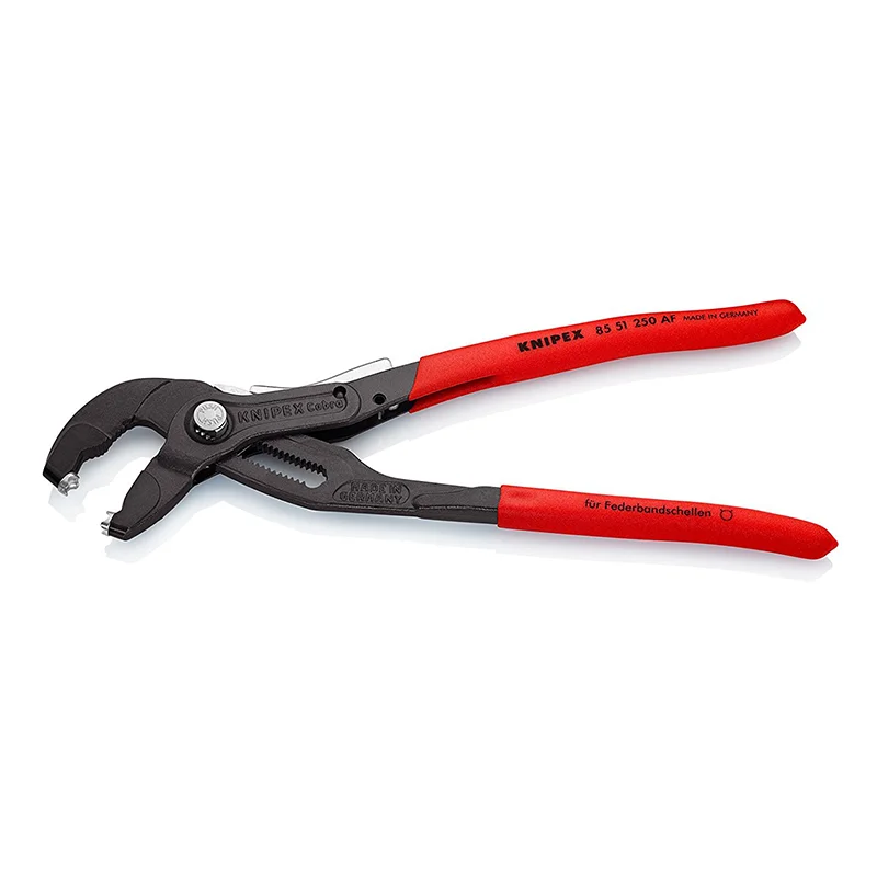 Pliers for cutting and twisting wire in electronics-Knipex 85 51 250 AF SBA Cobra Spring Hose Pliers w/Lock