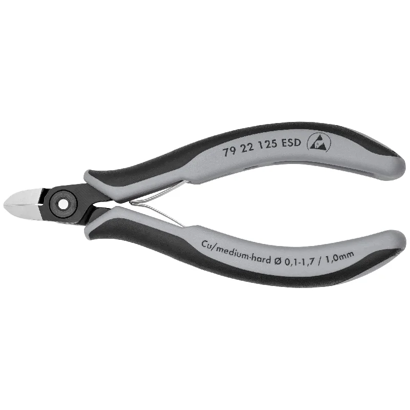 Pliers for electrical wire installation and repairs-Knipex 79 22 125 ESD 5" Electronics Diagonal Cutters-ESD Handles