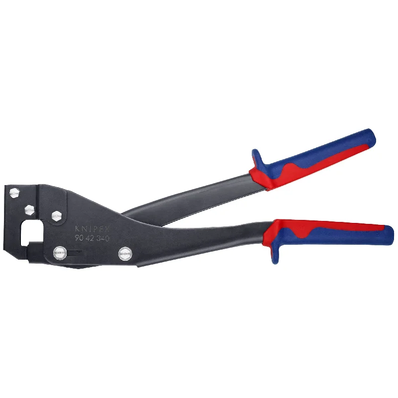 Pliers with comfortable rubberized handles-Knipex 90 42 340 13 1/2" Punch Lock Riveter